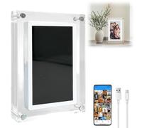 Cornice digitale WiFi da 7 pollici, Smart Digital Photo Frame 1024 x 600 IPS Touchscreen, 32 GB di memoria, rotazione automatica ritratto e orizzontale, condivisione di foto/video ovunque, regali di