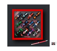 Cornice Display 27cm per LEGO 71049 MINIFIGURES Monoposto F1 da collezione