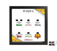 Cornice Display per LEGO Minifigures - Festa del papà - Daddy Superhero Yellow