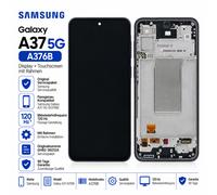 Originale Samsung Galaxy A37 5G A376B Super AMOLED Display Frame Nero