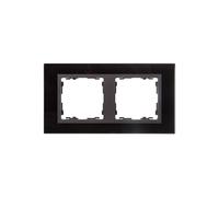 Cornice doppia orizzontale vetro nero/cornice Simon 82 82827-32