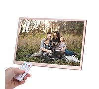 cornice elettronica, 12/13/15/17 pollici Ingresso HDMI Lettore Video LCD Ultrasottile A Parete Stretta Supporto Riproduzione Video/Ora/Calendario/Interruttore Timer/memo(Size:17 inch,Color:Oro rosa)