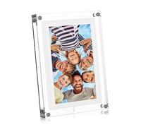 Cornice elettronica in acrilico. Presenta l'ultimo design con cornice trasparente. Adatto per esposizione o decorazione e regalo (acrilico-7 pollici)