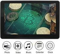 Cornice elettronica intelligente con sensore di movimento, display HD da 10 pollici con telecomando a infrarossi Supporto altoparlante integrato Orologio e funzione calendario Regalo