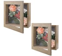 Cornice espositiva Golden State Art 8x8 con scatola portaoggetti, profondit 2 pollici, ideale per collage, collezioni e ricordi, 6 spille inclus