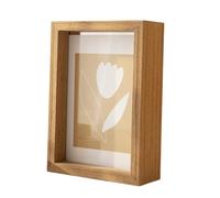 Cornice espositiva in Legno massello Trasparente for Campioni in Vetro bifacciale Cornici for Foto for Scatola delle Ombre for per Fiori Secchi, Fai da Te, Foto(Color04,20.3x20.3cm 8inch)