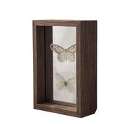 Cornice espositiva in Legno massello Trasparente for Campioni in Vetro bifacciale Cornici for Foto for Scatola delle Ombre for per Fiori Secchi, Fai da Te, Foto(Color01,15.2x15.2cm 6inch)