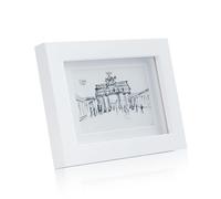Cornice Everton - Cornice rettangolare, 14 x 9 cm, passepartout, vetro