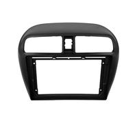 cornice fascia radio stereo Per Mitsubishi Per Mirage 2012+ Per Space Star 2013+ Kit Cruscotto Autoradio 2 DIN 9 Pollici Pannello Radio DVD Copertura Stereo(Nero)