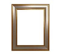 Cornice Fatta a Mano Regency Oro 100x100 cm Radica Grigia Made in Italy