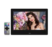 Cornice Foto Elettronica Digitale da 7 Pollici 16: 9 Plastica | Schermo 800x480, Supporto USB Fino a 32gb e Scheda Memoria, Altoparlante Integrato, Nero