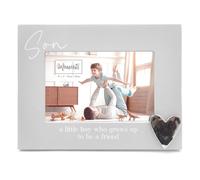 Cornice Foto In Legno Grigia Cuore 3D 6x4 Moments FW751D