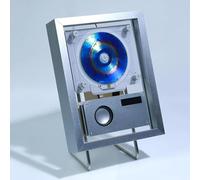 Cornice Foto Lettore CD Multifunzionale, Decor Musicale Bluetooth 5.1 6 Modalità Luce Output USB AUX Altoparlanti Casa Ufficio Corridoio(Silver)