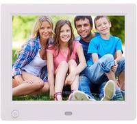 Cornice fotografica digitale da 8 pollici con 16 MB di memoria, musica MP3 ad alta risoluzione e lettore multimediale pubblicitario HD 1024 * 768, timer di accensione/spegnimento automatico Design