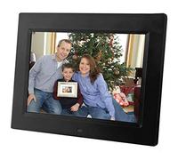 Cornice fotografica digitale da 8 pollici e lettore multimediale: visualizza video e foto e imposta la musica da giocare. Include 4 GB di memoria interna, schede SD e connessioni USB, e una varietà di effetti di transizione