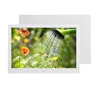 Cornice Fotografica Digitale HD 1280x800 da 14 Pollici con Riproduzione Esterna, Supporto Multilingue per Scheda di Memoria, Disco U, Laptop, Computer Desktop (Bianco)