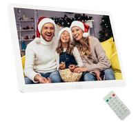 Cornice fotografica digitale intelligente con touch screen IPS, luminosità regolabile, supporta musica di sottofondo e timer accensione/spegnimento, per famiglia