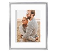 Cornice galleggiante Americanflat in alluminio 8x10 con vetro infrangibile - Utilizzabile come cornice 8x10 o 5x7 - Collezione Signature Float -