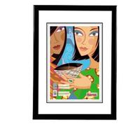 Cornice Hama Madrid Nero 20x30 cm Plastica Design Moderno