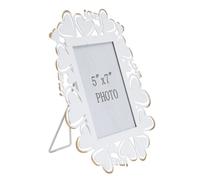 Cornice Heart 25x14,5x27,7 cm in Ferro e Vetro Bianco e Oro