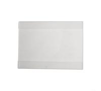 Cornice in acrilico con base non perforante per l'uso per visualizzare informazioni su scaffali o controsoffitti di vendita al dettaglio senza modifiche (stile orizzontale A5)