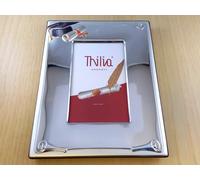 cornice in argento 925 Thilia per laurea formato 10x15cm retro in legno