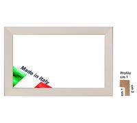 Cornice in legno bianca opaca per foto stampe attestati poster Spessore cm. 1