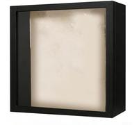 Cornice in legno da parete con porta frontale per una facile visualizzazione e riorganizzazione di foto, biglietti e ricordi, nero 8 x 8
