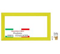 Cornice in legno Gialla opaca per foto stampe poster attestati Spessore cm 1,5