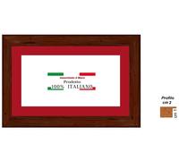 Cornice in legno in noce rustica arte povera da cm. 2 con pass. per foto,stampe