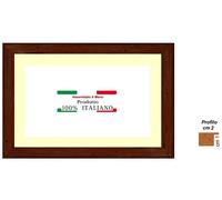 Cornice in legno in noce rustica arte povera da cm. 2 con pass. per foto,stampe