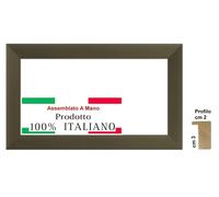 Cornice in legno in piombo satinato a cassetta per stampe,dipinti Spess. cm. 2