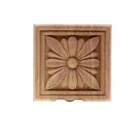 Cornice in legno non verniciato intagliato ad angolo in stile vintage per decorare pareti, porte, mobili, statuetta decorativa in miniatura, 12 cm1, 10 pezzi