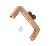 Cornice in legno per borsa, con chiusura a bacio, per borse e portafogli fai da te, Colore caffè., One Size