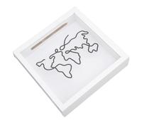 Cornice in MDF con tasca Shadow Box 20x20cm con motivo mappa per biglietti e ricordi