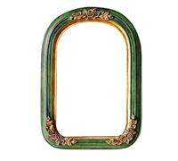 Cornice In Stile Antico - Cornice Retrò In Resina Da 6,69 Pollici, Ornamento Decorativo Da Scrivania | Cornices Per Foto Verde Per Foto Da 5x7 Pollici Come Decorazione Da Parete Per Il Tavolo