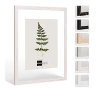 Cornice in vetro doppio - Doppia cornice in vetro, Clara in Bianco spazzolato 29,7x42cm (DIN A3) con vetro acrilico