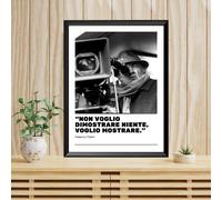 CORNICE INCLUSA 40x30 Federico Fellini Quadro Stampa Poster Film Cinema