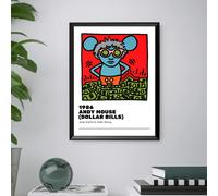 Cornice inclusa 40x30 Keith Haring Andy Warhol - Quadro Moderno Astratto Pop Art