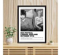 CORNICE INCLUSA 40x30 - Sex Pistols - Quadro Stampa Poster Vintage Rock musica