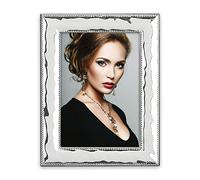 zep srl Cornice LARINO da Tavolo in Silver Plated per foto 13x18, Posizionabile Orizzontalmente. Placcata Argento. Made in Italy