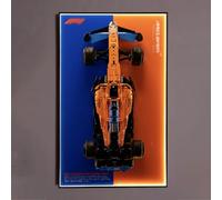 Cornice LED da parete per Lego Technlc McLaren Formula 1 42141, 80 x 50 cm, 80 x 50 cm (illuminazione telecomandata)