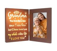 Cornice Luminosa per La Nonna, Cornice 6x4 Pollici Regali di Compleanno per La Nonna da Parte Dei Nipoti, Nipote, Regali di Compleanno Personalizzati per La Nonna