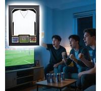 Cornice Maglia Calcio Vetrina con Cornice In Jersey Firmata, 92x72, 82x62, 72x52 cm, Cornice con Protezione UV per Maglietta Sportiva, Mensola a Parete(B,52 x 72 cm (20.4 x 28 in))