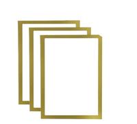 Cornice magnetica da frigo, Cornice for foto autoadesiva con pittura diamanti, argento dorato, formato A4, A3, confezione da 3-5(Golden 3pcs,A3 29.7X42cm)
