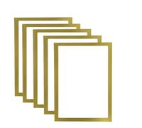 Cornice magnetica da frigo, Cornice for foto autoadesiva con pittura diamanti, argento dorato, formato A4, A3, confezione da 3-5(Golden 5pcs,A3 29.7X42cm)