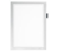 Cornice adesiva Duraframe Note A4 - pannello magnetico - 21x29.7 cm - argento - Durable