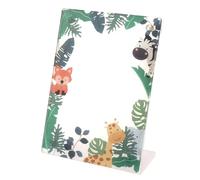 Cornice Magnetica, Supporto per Cornice in Acrilico a Forma di L da 3 Pollici per Foto/stella Piccola Carta/biglietto del Film/biglietto da Visita (Foresta degli animali)