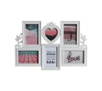 Cornice Multifoto Pp 49,5X2X34 6 Foto Bianco Il miglior complemento per la tua casa -Riparalo-