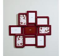 Cornice multipla per 9 foto bordeaux 59x51 cm